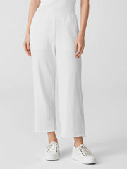 Eileen Fisher Pants, Shorts &amp; Jumpsuits | Lightweight Organic Cotton Terry Straight Pant White - Women