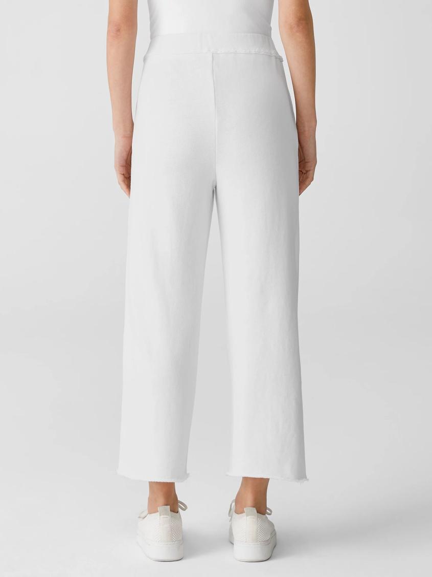 Eileen Fisher Pants, Shorts &amp; Jumpsuits | Lightweight Organic Cotton Terry Straight Pant White - Women