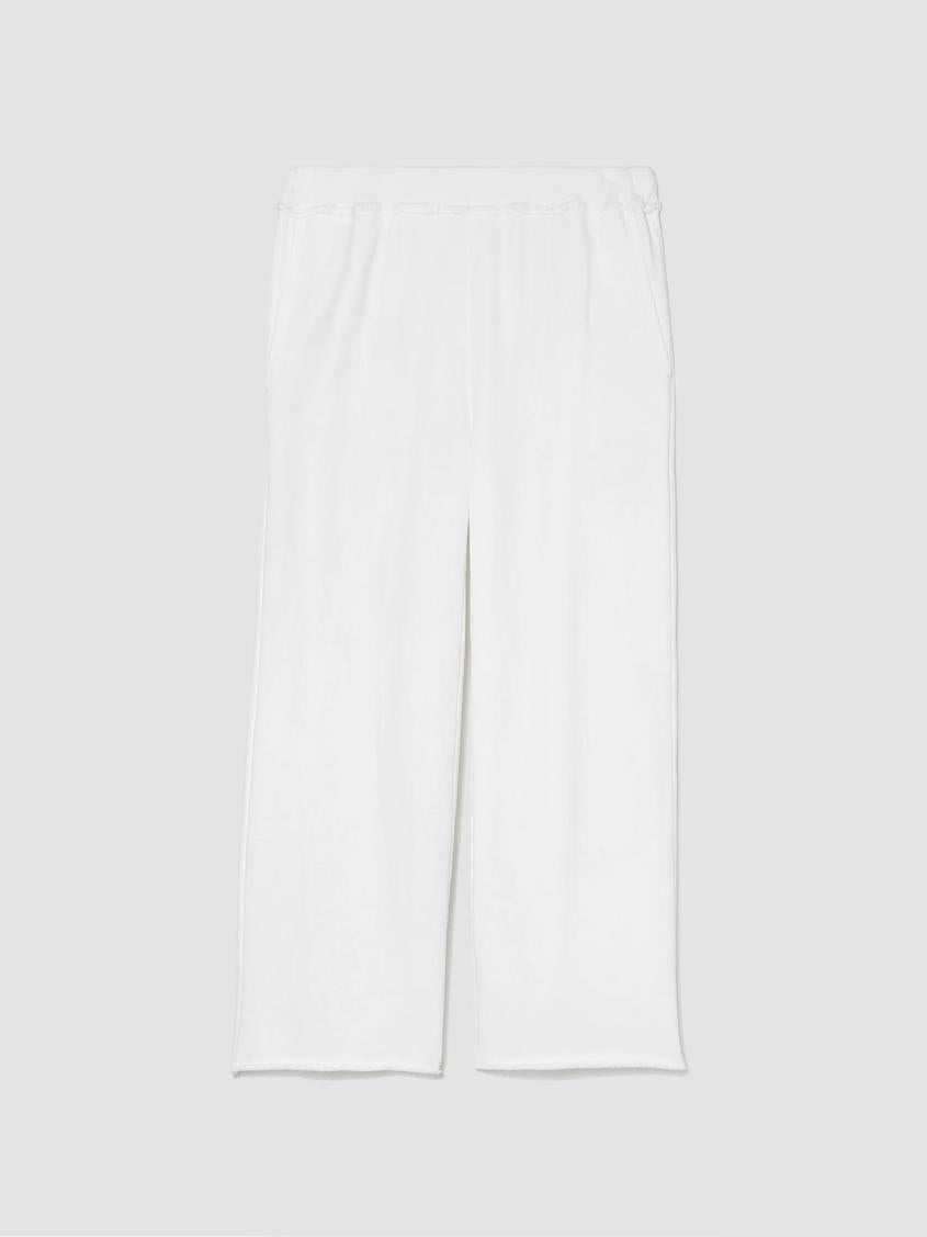 Eileen Fisher Pants, Shorts &amp; Jumpsuits | Lightweight Organic Cotton Terry Straight Pant White - Women