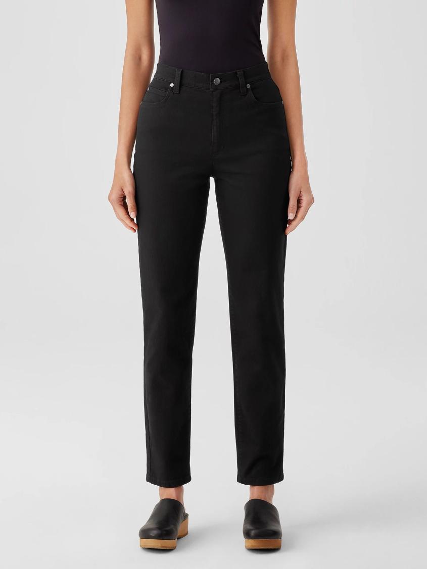 Eileen Fisher Pants, Shorts &amp; Jumpsuits | Organic Cotton Denim Slim Jean Black - Women