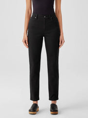 Eileen Fisher Pants, Shorts &amp; Jumpsuits | Organic Cotton Denim Slim Jean Black - Women