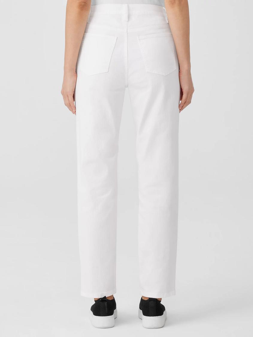 Eileen Fisher Pants, Shorts &amp; Jumpsuits | Organic Cotton Denim Slim Jean White - Women