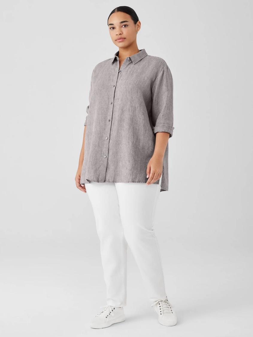 Eileen Fisher Pants, Shorts &amp; Jumpsuits | Organic Cotton Denim Slim Jean White - Women
