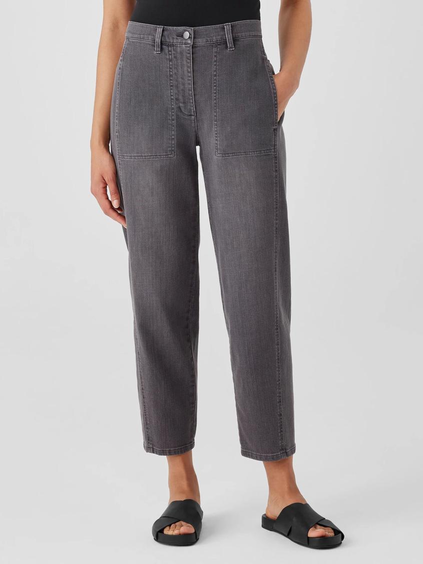 Eileen Fisher Pants, Shorts &amp; Jumpsuits | Organic Cotton Stretch Lantern Jean Carbon - Women