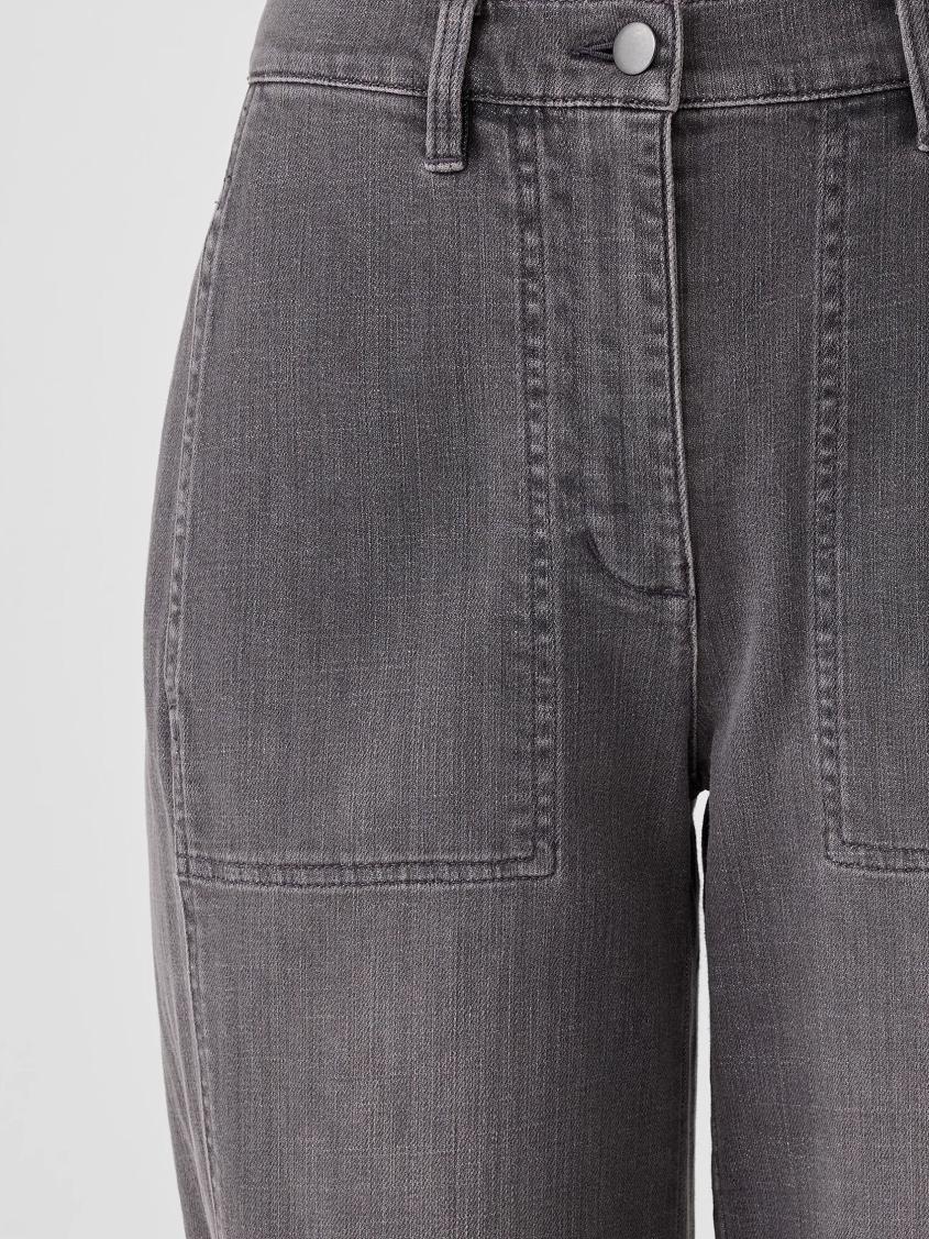 Eileen Fisher Pants, Shorts &amp; Jumpsuits | Organic Cotton Stretch Lantern Jean Carbon - Women