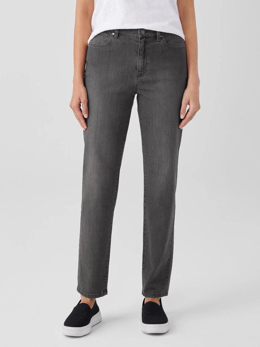 Eileen Fisher Pants, Shorts &amp; Jumpsuits | Organic Cotton Stretch Slim Jean Carbon - Women
