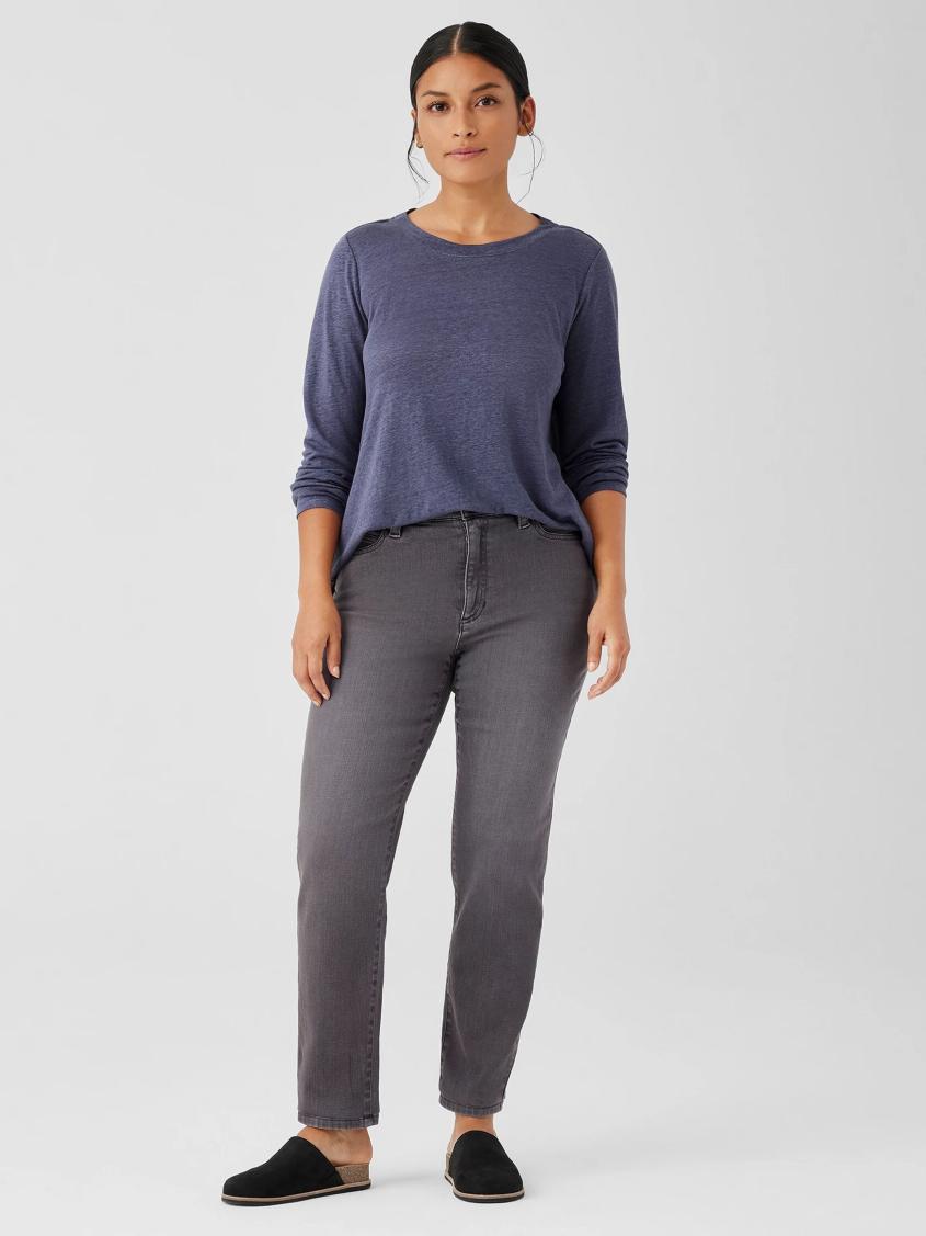Eileen Fisher Pants, Shorts &amp; Jumpsuits | Organic Cotton Stretch Slim Jean Carbon - Women