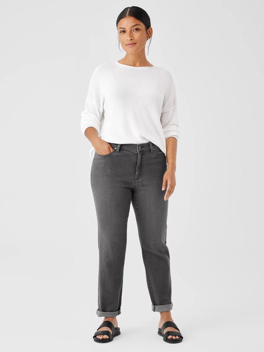 Eileen Fisher Pants, Shorts &amp; Jumpsuits | Organic Cotton Stretch Slim Jean Carbon - Women