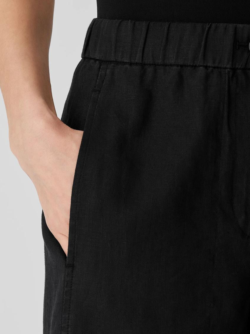 Eileen Fisher Pants, Shorts &amp; Jumpsuits | Organic Linen Wide Trouser Pant Black - Women