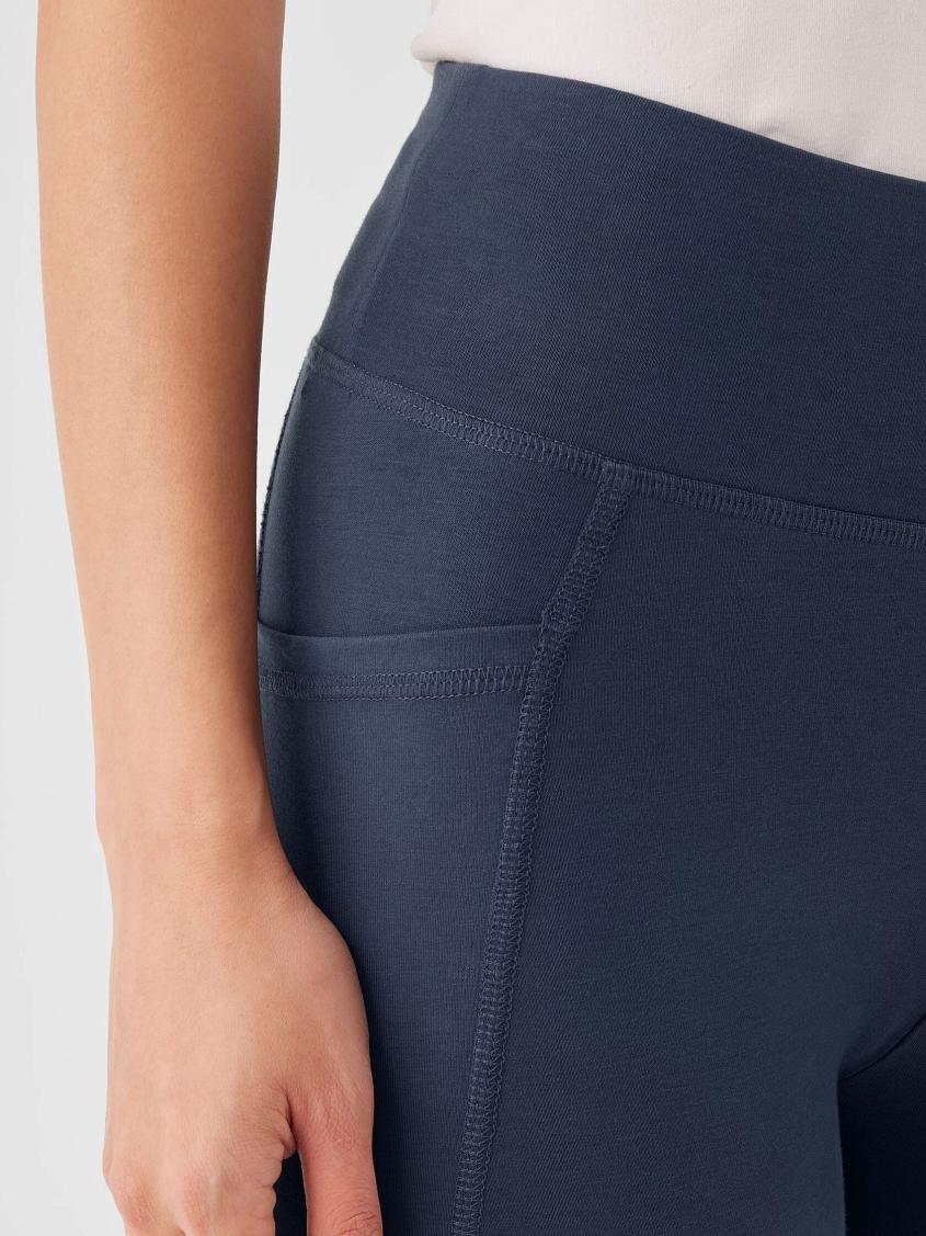 Eileen Fisher Pants, Shorts &amp; Jumpsuits | Pima Cotton Stretch Jersey High-Waisted Leggings Ocean - Women