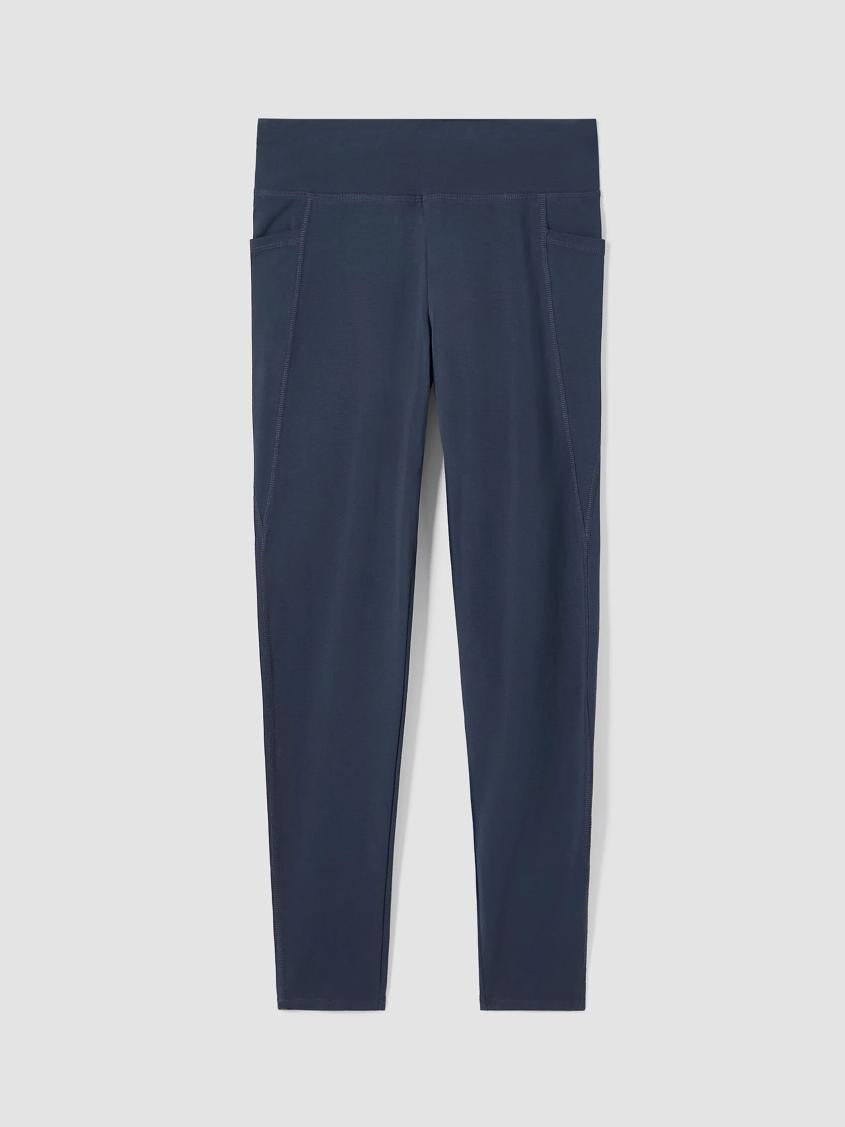 Eileen Fisher Pants, Shorts &amp; Jumpsuits | Pima Cotton Stretch Jersey High-Waisted Leggings Ocean - Women