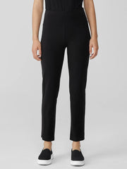 Eileen Fisher Pants, Shorts &amp; Jumpsuits | Pima Cotton Stretch Jersey High-Waisted Pant Black - Women
