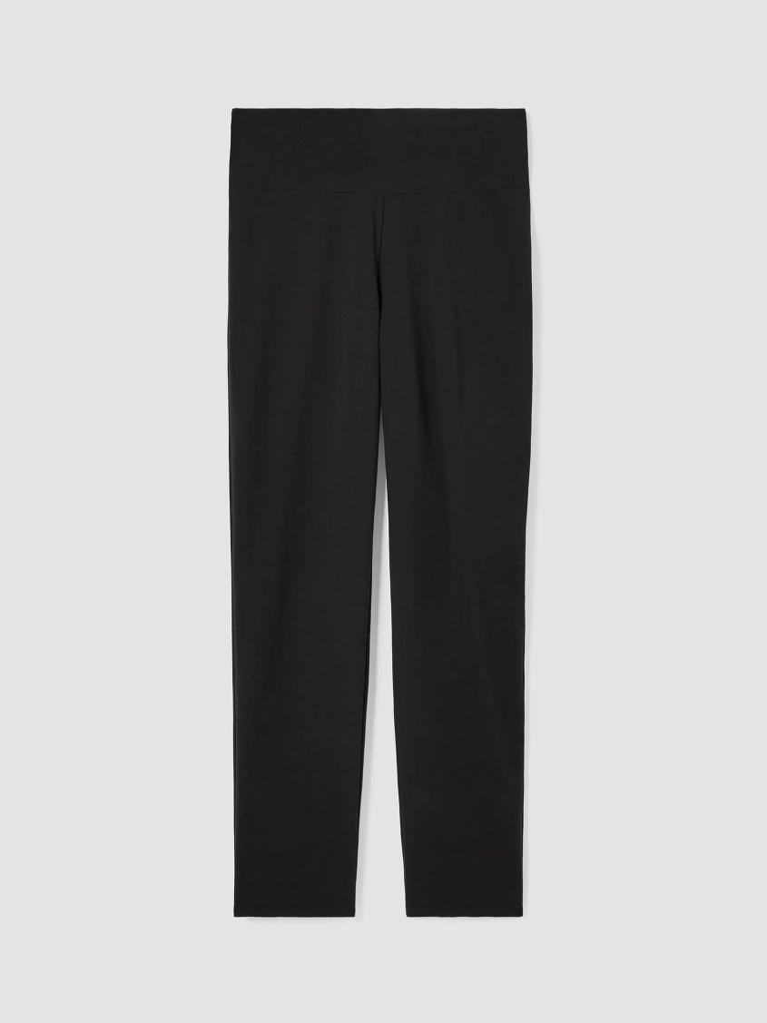 Eileen Fisher Pants, Shorts &amp; Jumpsuits | Pima Cotton Stretch Jersey High-Waisted Pant Black - Women