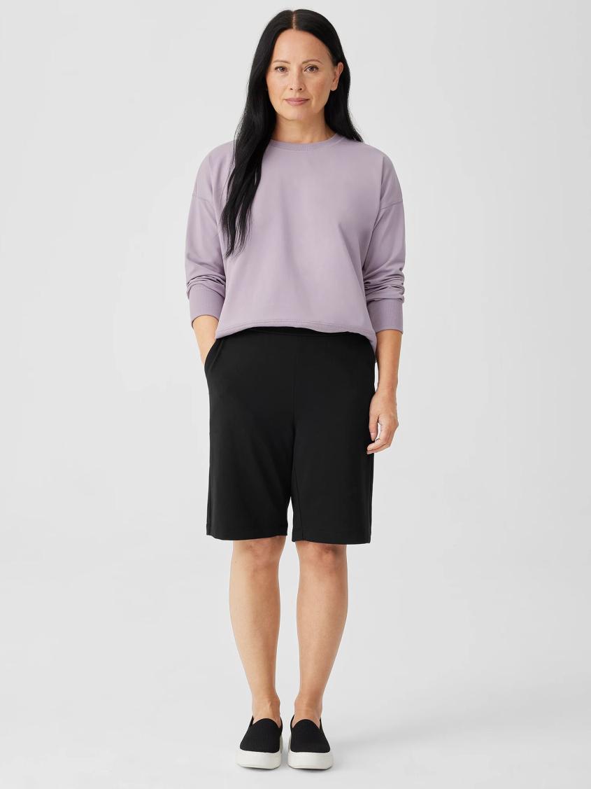 Eileen Fisher Pants, Shorts &amp; Jumpsuits | Pima Cotton Stretch Jersey Shorts Black - Women
