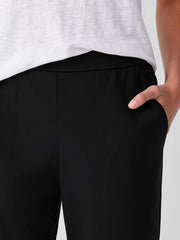Eileen Fisher Pants, Shorts &amp; Jumpsuits | Pima Cotton Stretch Jersey Tapered Pant Black - Women