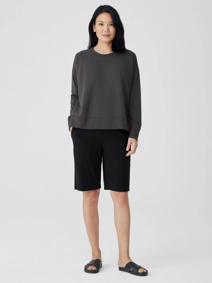 Eileen Fisher Pants, Shorts &amp; Jumpsuits | Pima Cotton Stretch Jersey Walking Shorts Black - Women