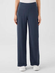 Eileen Fisher Pants, Shorts &amp; Jumpsuits | Pima Cotton Stretch Jersey Wide-Leg Pant Ocean - Women