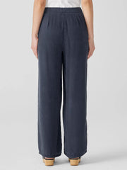 Eileen Fisher Pants, Shorts &amp; Jumpsuits | Sandwashed Twill Wide Trouser Pant Ocean - Women