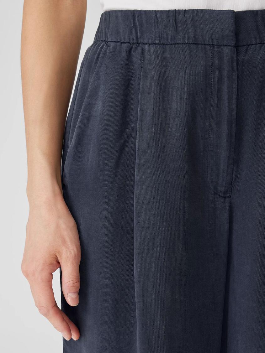 Eileen Fisher Pants, Shorts &amp; Jumpsuits | Sandwashed Twill Wide Trouser Pant Ocean - Women