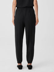 Eileen Fisher Pants, Shorts &amp; Jumpsuits | Silk Georgette Crepe Jogger Pant Black - Women