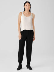Eileen Fisher Pants, Shorts &amp; Jumpsuits | Silk Georgette Crepe Jogger Pant Black - Women