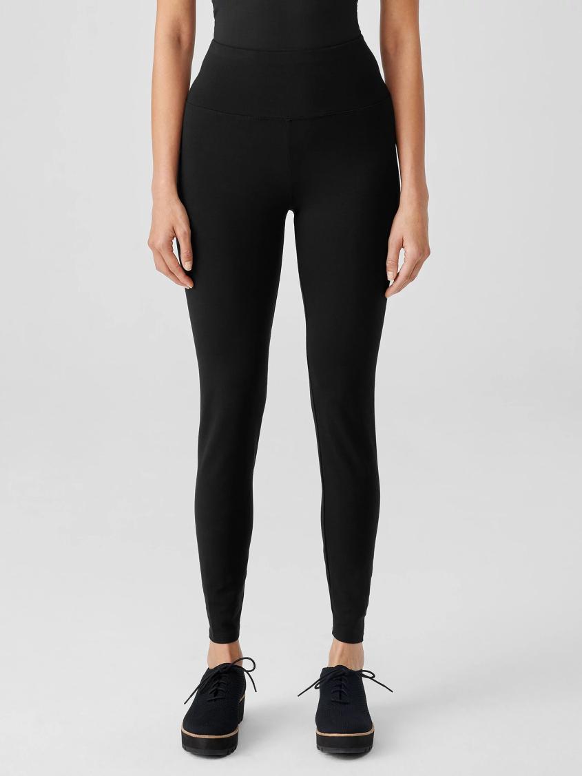 Eileen Fisher Pants, Shorts &amp; Jumpsuits | Stretch Jersey Knit High-Waisted Leggings Black - Women