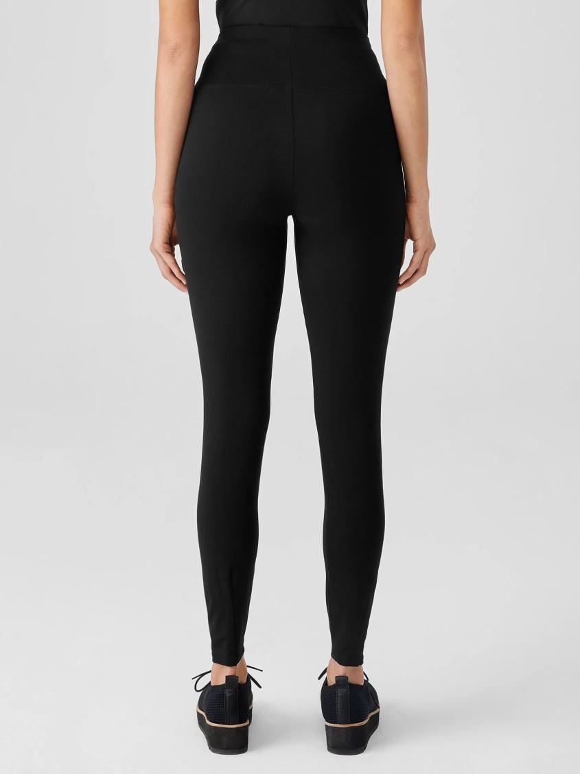 Eileen Fisher Pants, Shorts &amp; Jumpsuits | Stretch Jersey Knit High-Waisted Leggings Black - Women