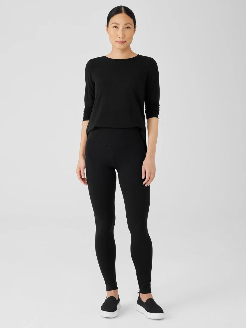 Eileen Fisher Pants, Shorts &amp; Jumpsuits | Stretch Jersey Knit Leggings Black - Women