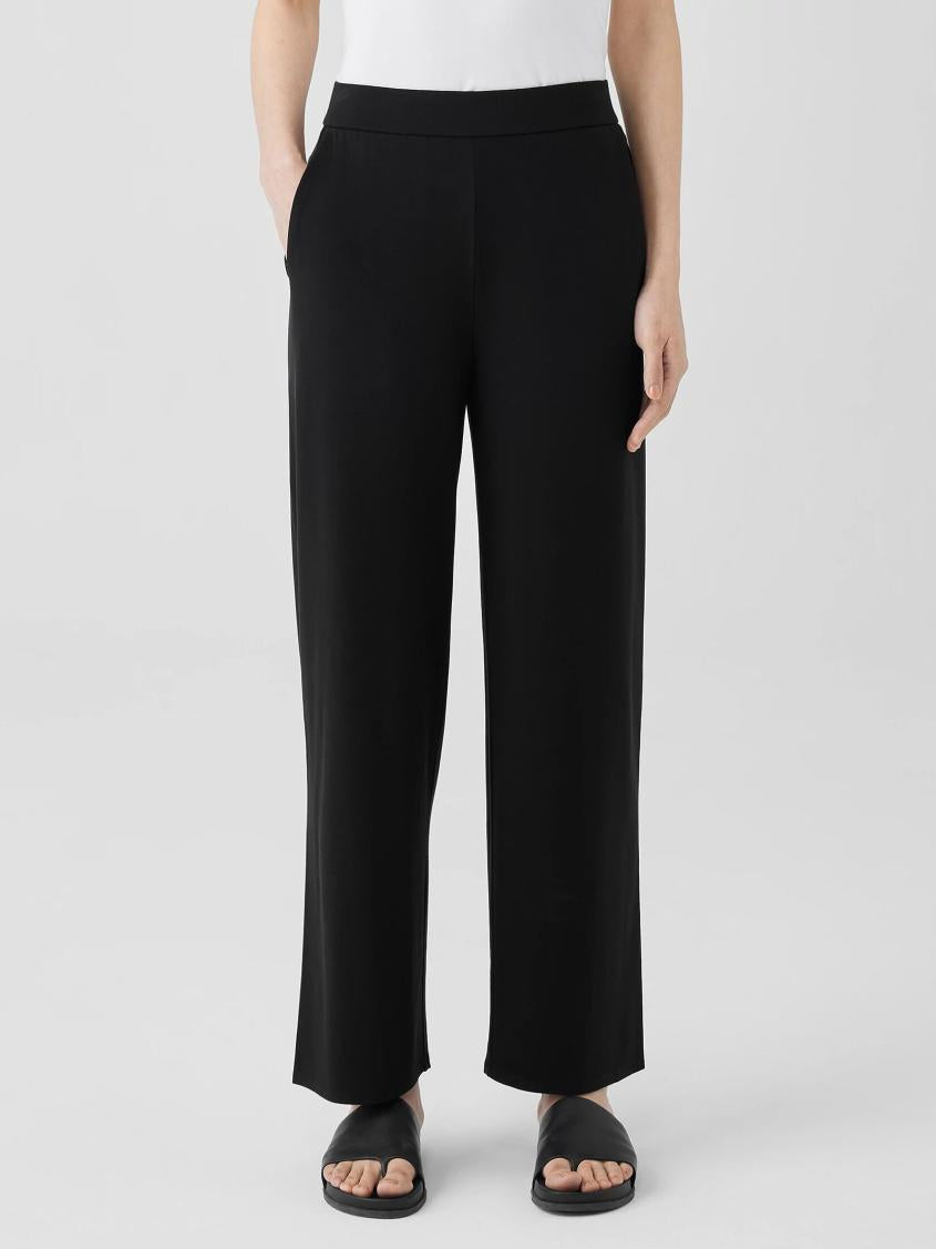Eileen Fisher Pants, Shorts &amp; Jumpsuits | Stretch Jersey Knit Straight Pant Black - Women
