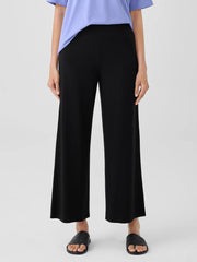 Eileen Fisher Pants, Shorts &amp; Jumpsuits | Stretch Jersey Knit Wide-Leg Pant Black - Women