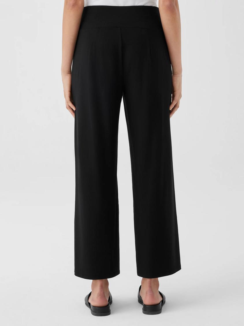 Eileen Fisher Pants, Shorts &amp; Jumpsuits | Stretch Jersey Knit Wide-Leg Pant Black - Women