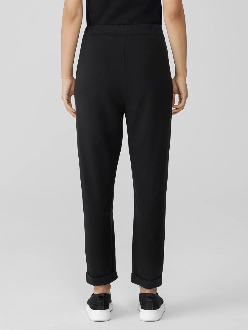 Eileen Fisher Pants, Shorts &amp; Jumpsuits | Traceable Cotton Jersey Pant Black - Women