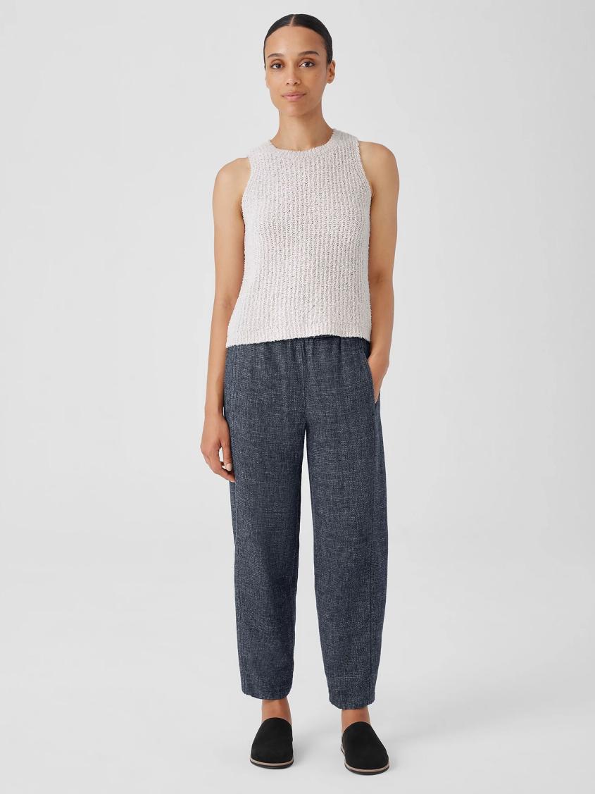 Eileen Fisher Pants, Shorts &amp; Jumpsuits | Tweedy Hemp Cotton Lantern Pant Denim - Women