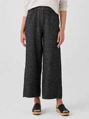 Eileen Fisher Pants, Shorts &amp; Jumpsuits | Tweedy Hemp Cotton Wide-Leg Pant Black - Women