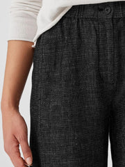 Eileen Fisher Pants, Shorts &amp; Jumpsuits | Tweedy Hemp Cotton Wide-Leg Pant Black - Women