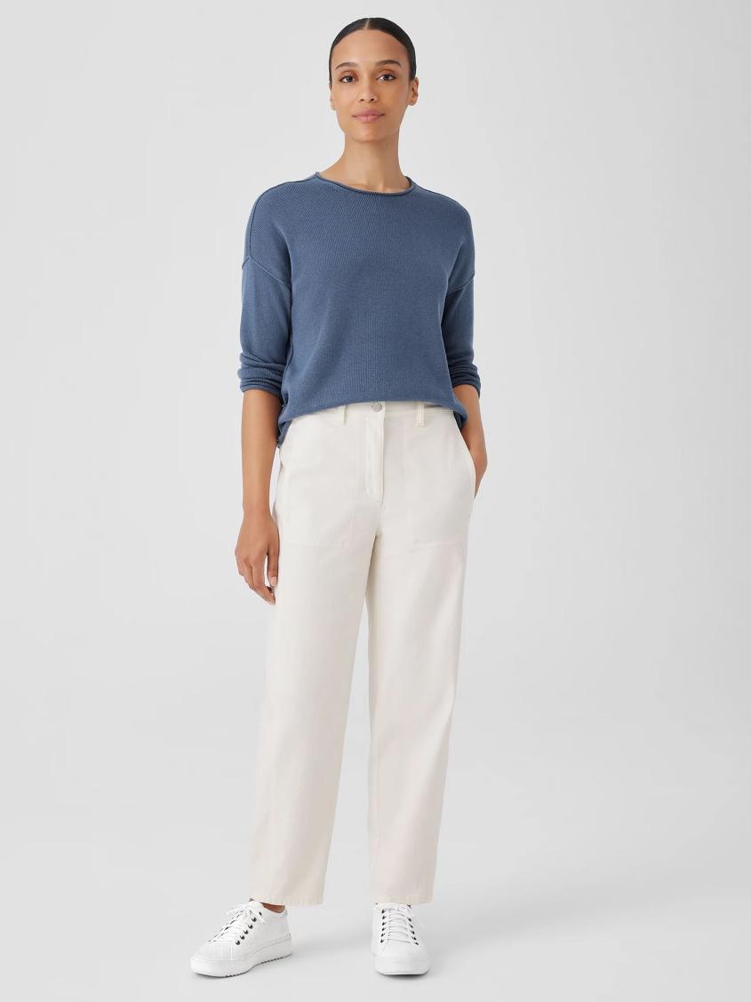 Eileen Fisher Pants, Shorts &amp; Jumpsuits | Undyed Organic Cotton Denim Lantern Jean Undyed Natural - Women