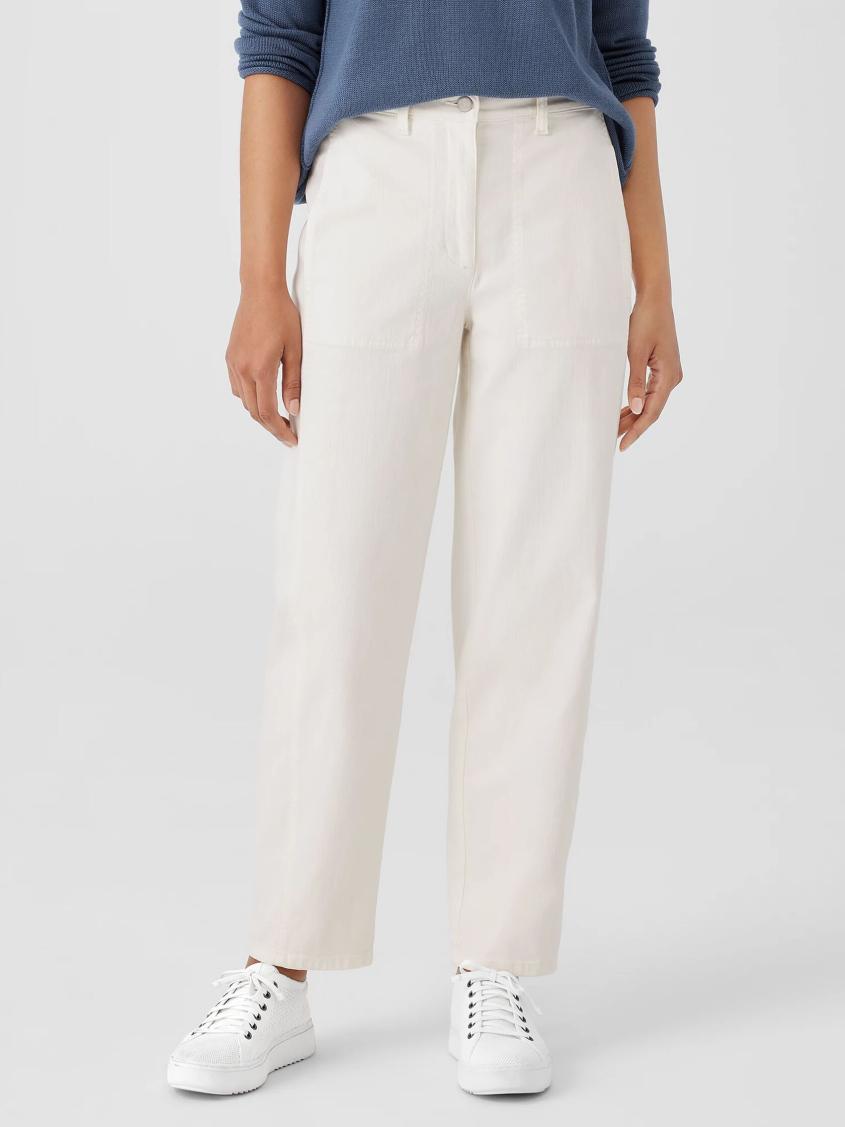 Eileen Fisher Pants, Shorts &amp; Jumpsuits | Undyed Organic Cotton Denim Lantern Jean Undyed Natural - Women
