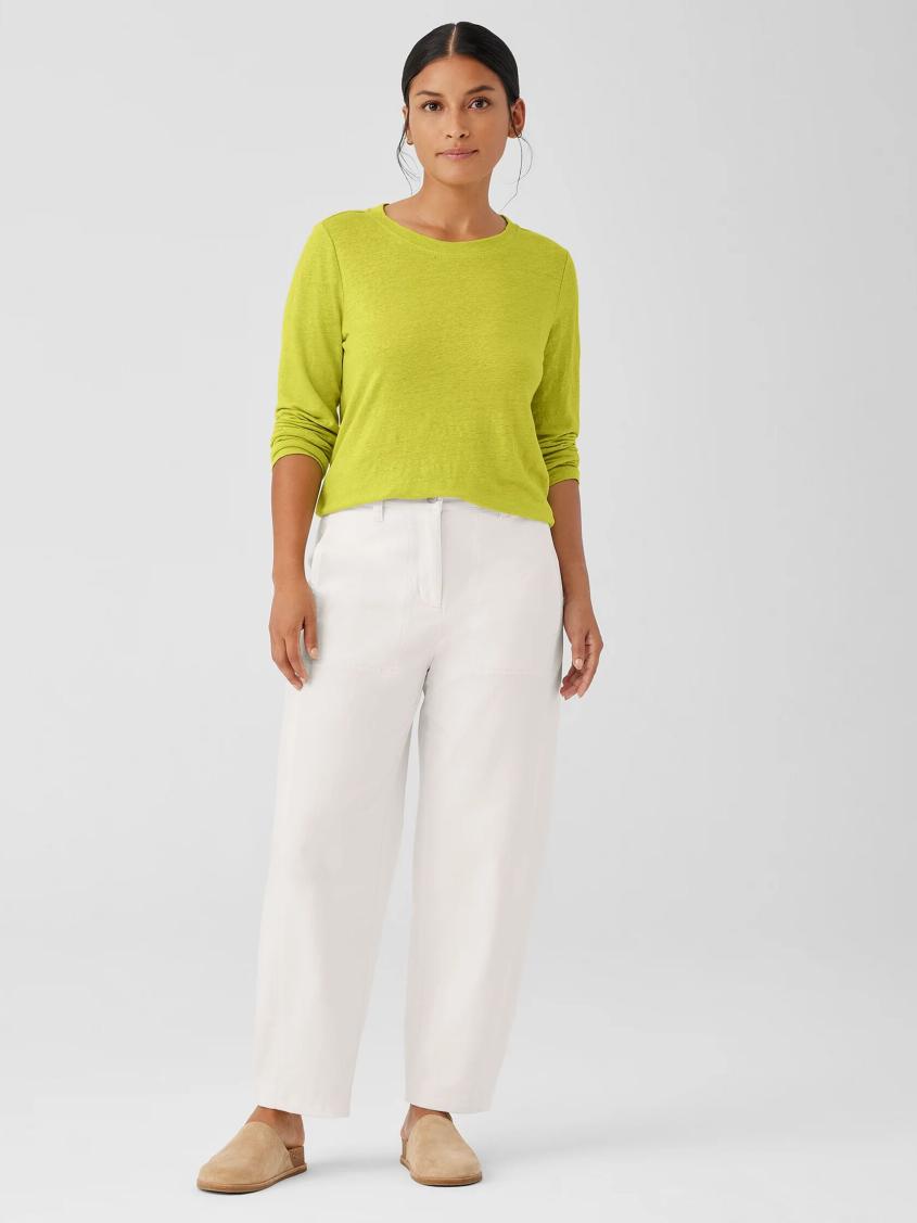 Eileen Fisher Pants, Shorts &amp; Jumpsuits | Undyed Organic Cotton Denim Lantern Jean Undyed Natural - Women