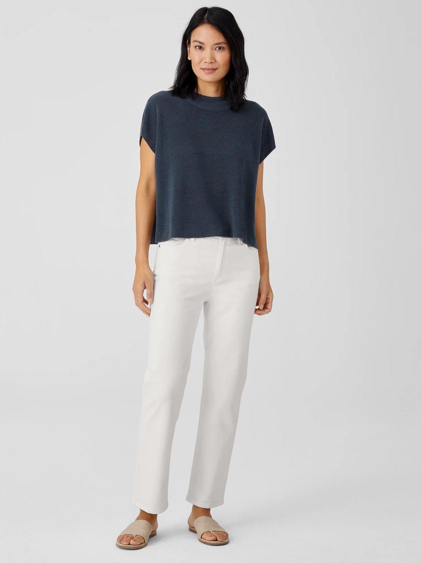 Eileen Fisher Pants, Shorts &amp; Jumpsuits | Undyed Organic Cotton Denim Straight Jean Undyed Natural - Women