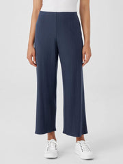 Eileen Fisher Pants, Shorts &amp; Jumpsuits | Variegated Rib Knit Wide-Leg Pant Ocean - Women