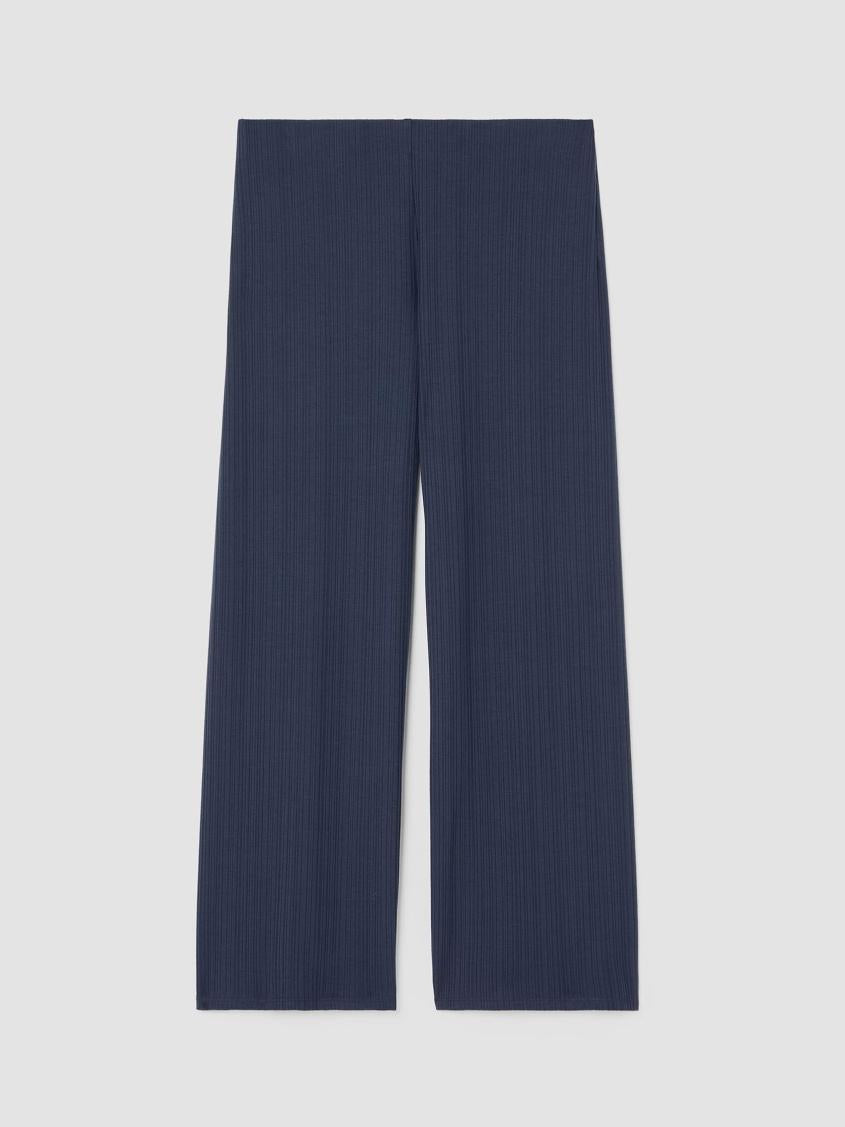 Eileen Fisher Pants, Shorts &amp; Jumpsuits | Variegated Rib Knit Wide-Leg Pant Ocean - Women