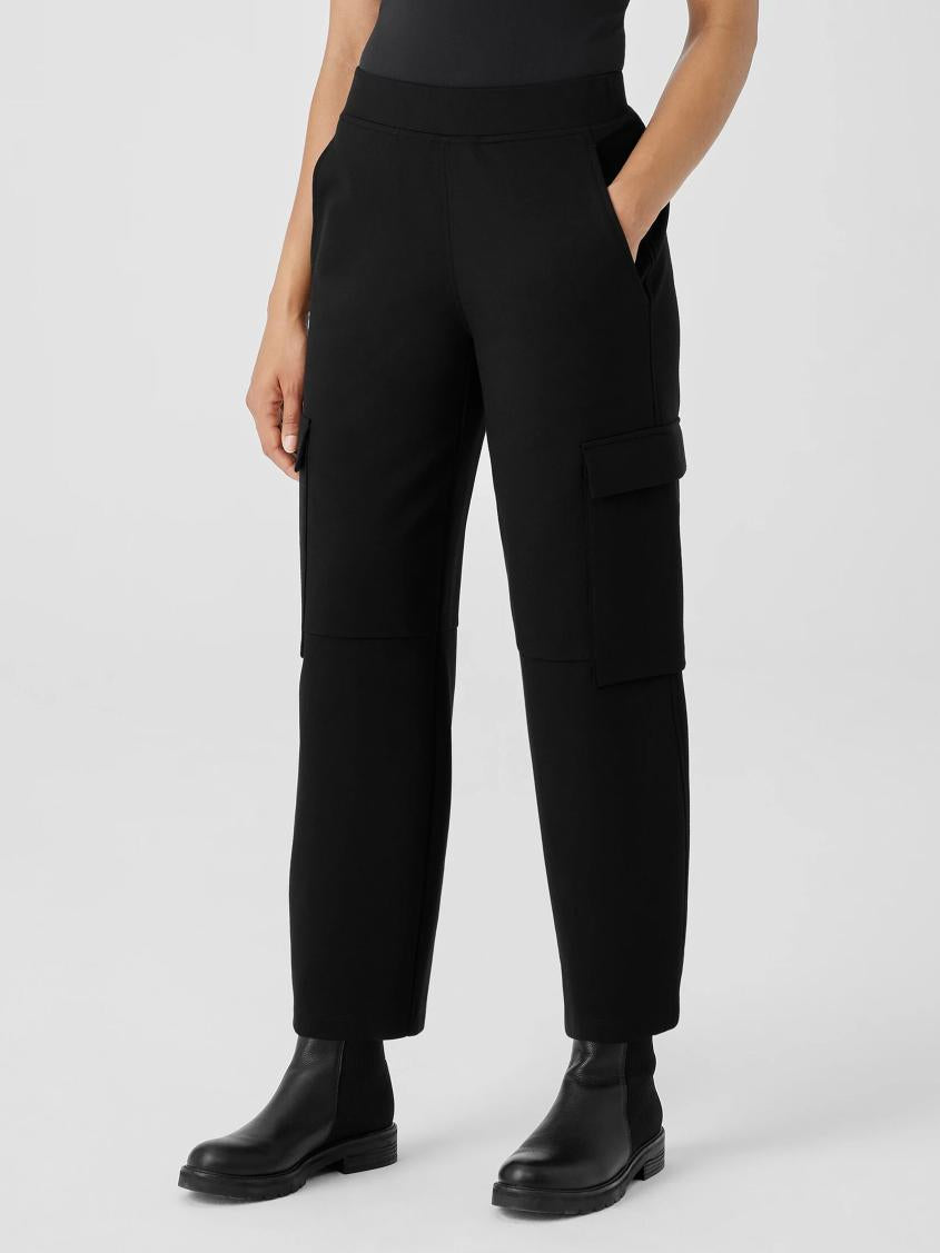 Eileen Fisher Pants, Shorts &amp; Jumpsuits | Washable Flex Ponte Cargo Lantern Pant Black - Women