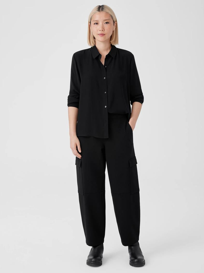 Eileen Fisher Pants, Shorts &amp; Jumpsuits | Washable Flex Ponte Cargo Lantern Pant Black - Women