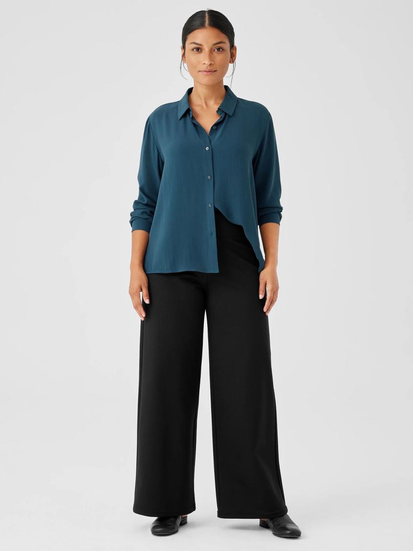 Eileen Fisher Pants, Shorts &amp; Jumpsuits | Washable Flex Ponte High-Waisted Pant Black - Women