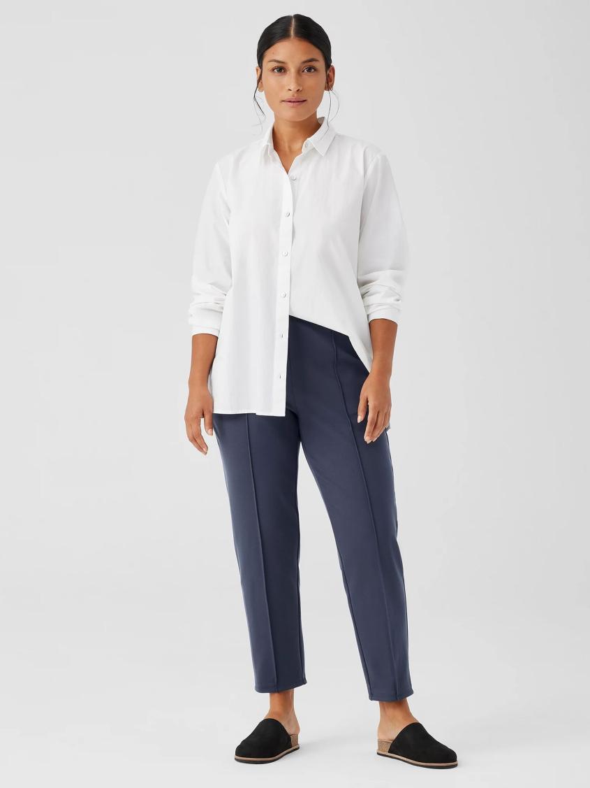 Eileen Fisher Pants, Shorts &amp; Jumpsuits | Washable Flex Ponte Pintuck Pant Ocean - Women