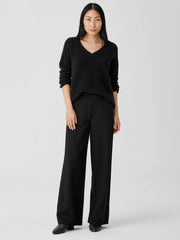 Eileen Fisher Pants, Shorts &amp; Jumpsuits | Washable Flex Ponte Wide-Leg Pant Black - Women