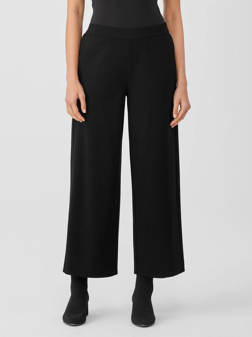 Eileen Fisher Pants, Shorts &amp; Jumpsuits | Washable Flex Ponte Wide-Leg Pant Black - Women