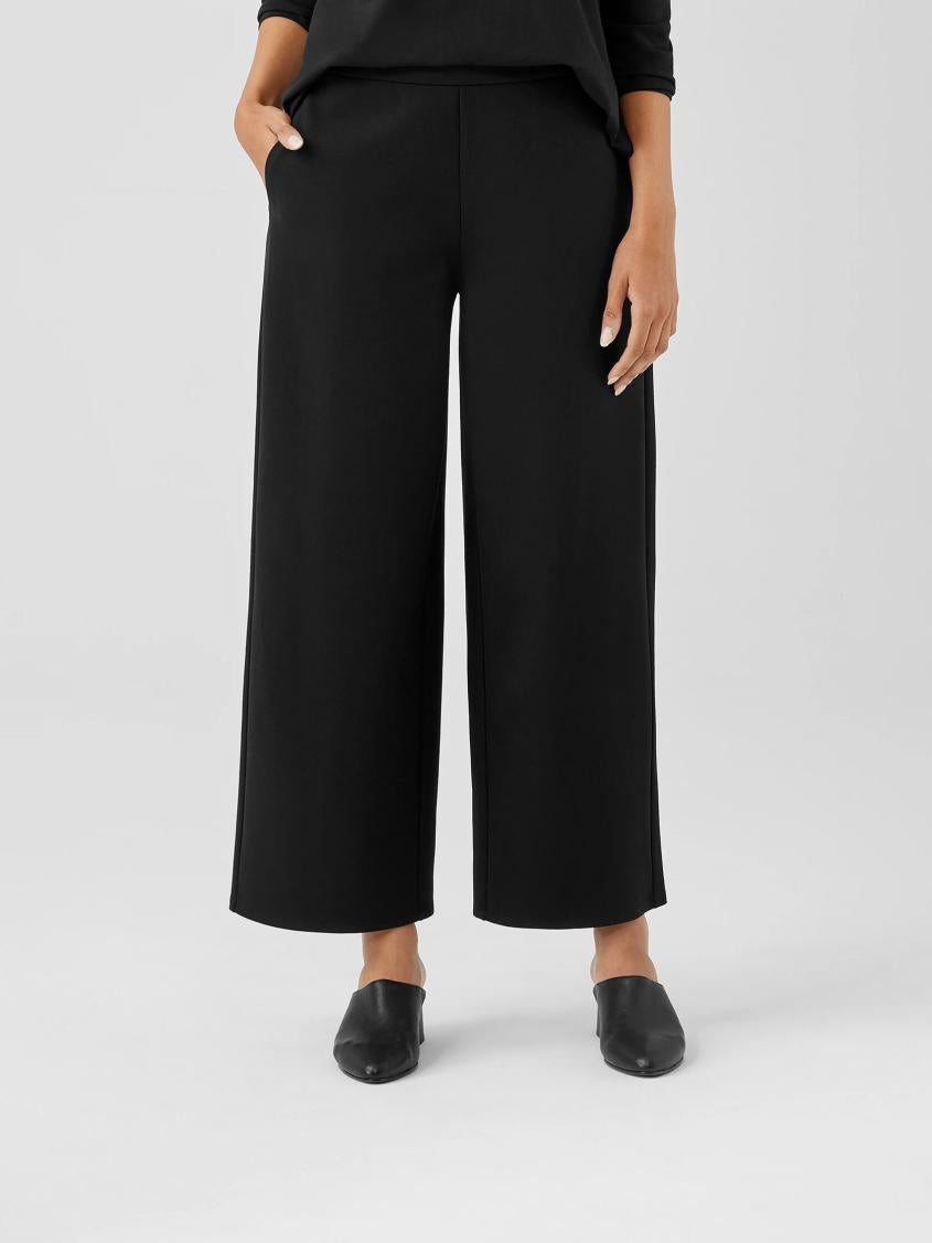 Eileen Fisher Pants, Shorts &amp; Jumpsuits | Washable Flex Ponte Wide-Leg Pant Black - Women