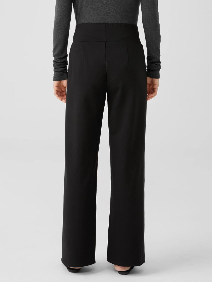 Eileen Fisher Pants, Shorts &amp; Jumpsuits | Washable Flex Ponte Wide-Leg Pant Black - Women