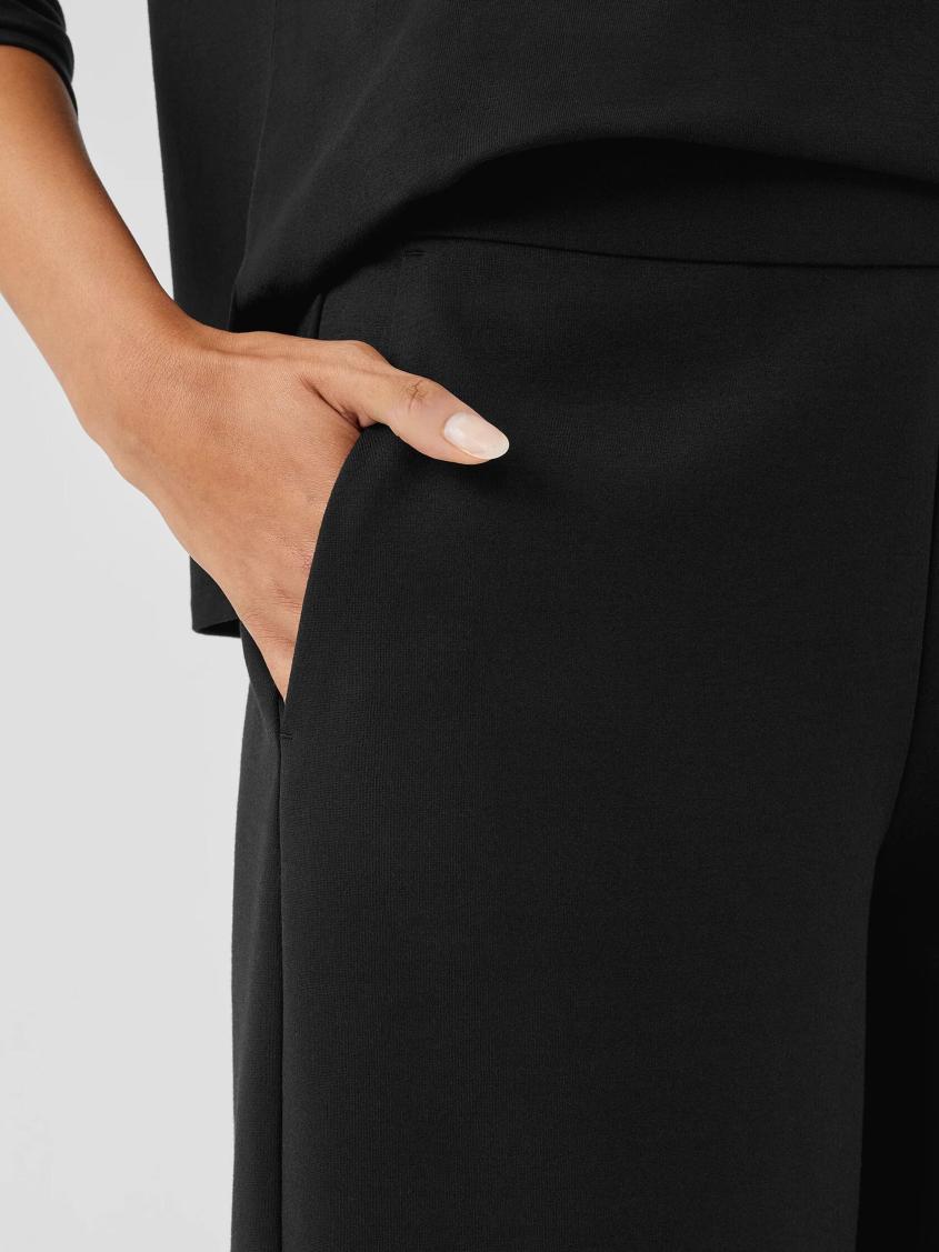 Eileen Fisher Pants, Shorts &amp; Jumpsuits | Washable Flex Ponte Wide-Leg Pant Black - Women